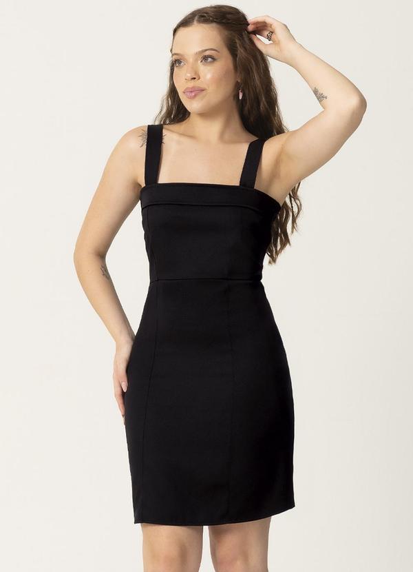 Habana - Vestido Feminino em Alfaiataria Preto