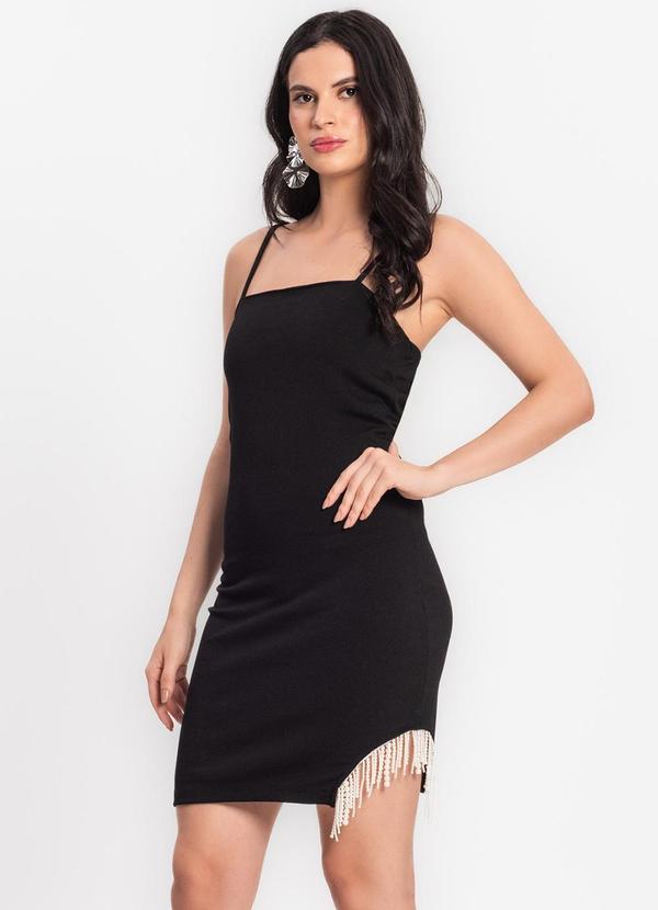 Endless - Vestido Feminino em Ponto Roma Preto 1
