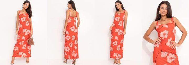 Vestido Flores em Malha Fria