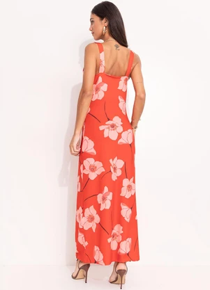 Quintess - Vestido Flores em Malha Fria - QUINTESS