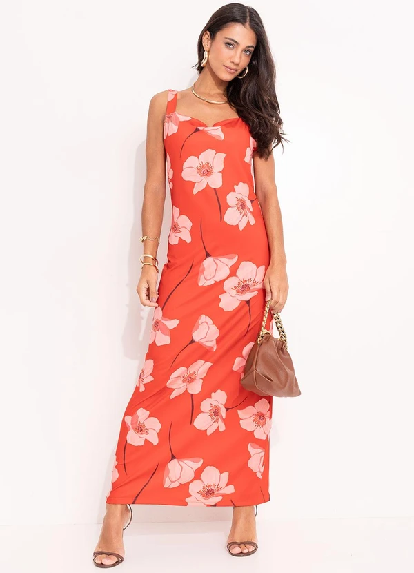 Quintess - Vestido Flores em Malha Fria