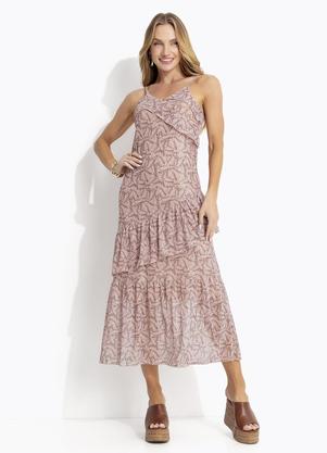 Vestido (Folhagem Marrom) em Tule