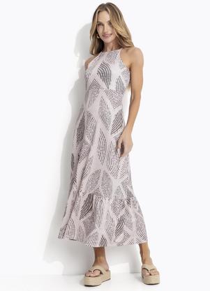 Vestido (Geomtrico Listrado) em Canelado