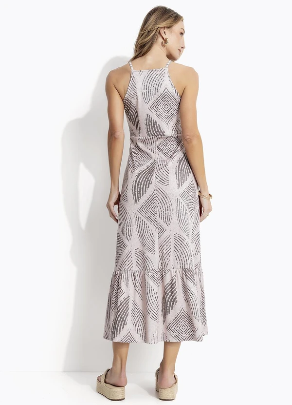 Quintess - Vestido Geométrico Listrado em Canelado 2