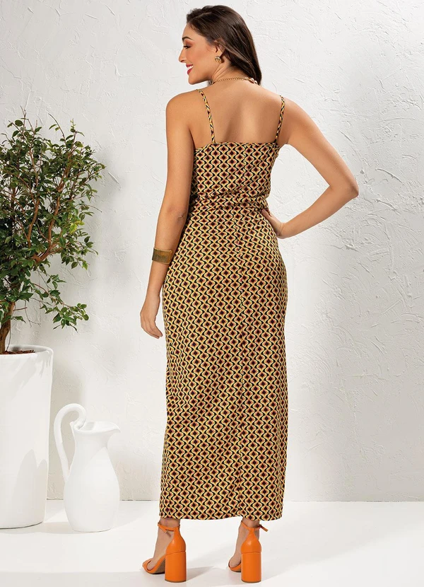 Moda Pop - Vestido Geométrico Psicodélico em Malha 5