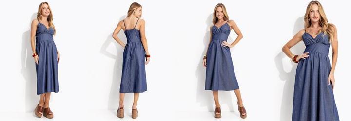Vestido Azul Escuro em Jeans