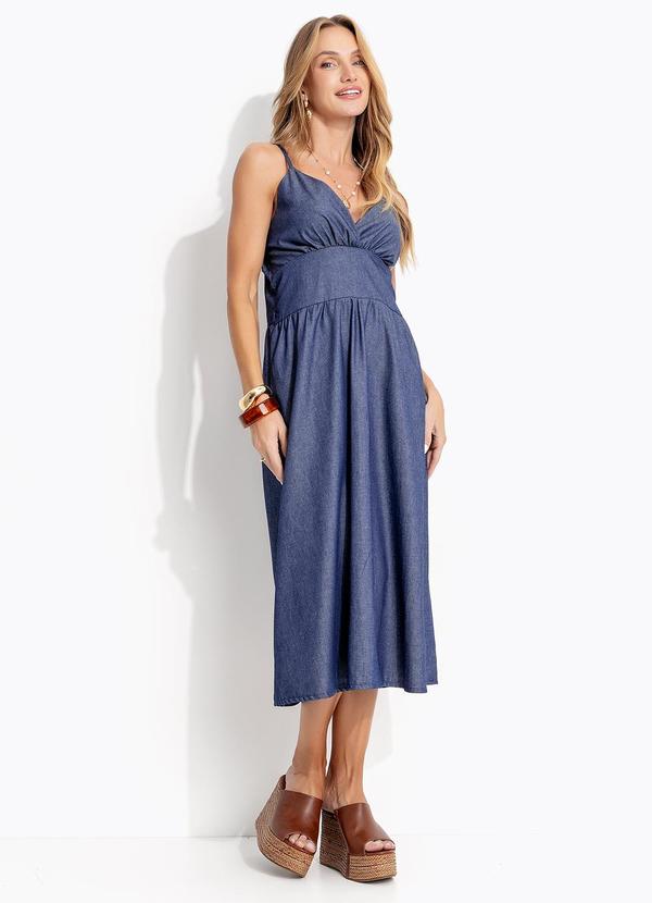 Vestido (Azul Escuro) em Jeans