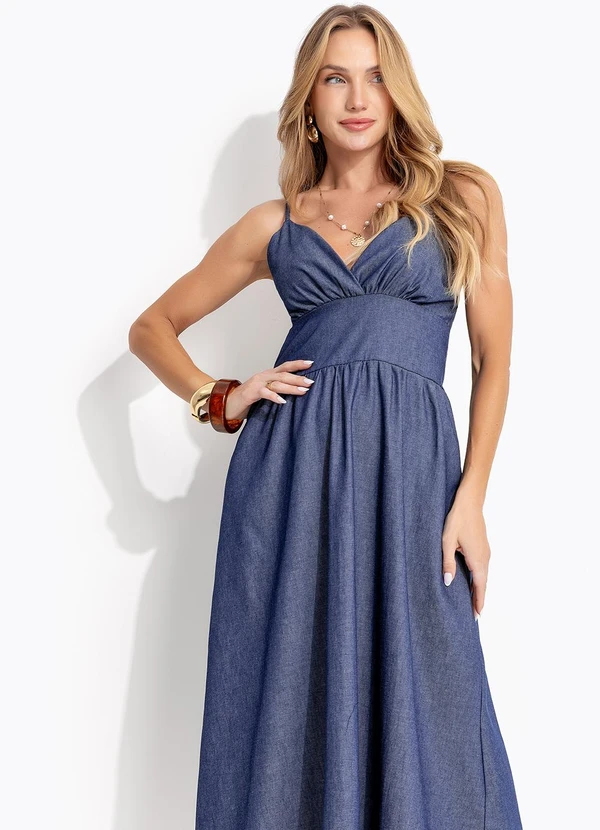 Quintess - Vestido Azul Escuro em Jeans 5