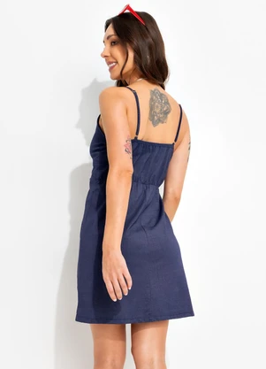 Bimini - Vestido Jeans Azul Escuro em Malha - BIMINI