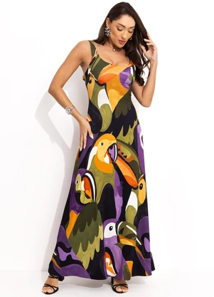 Farm - Vestido Languido Voo Doce Preto - FARM