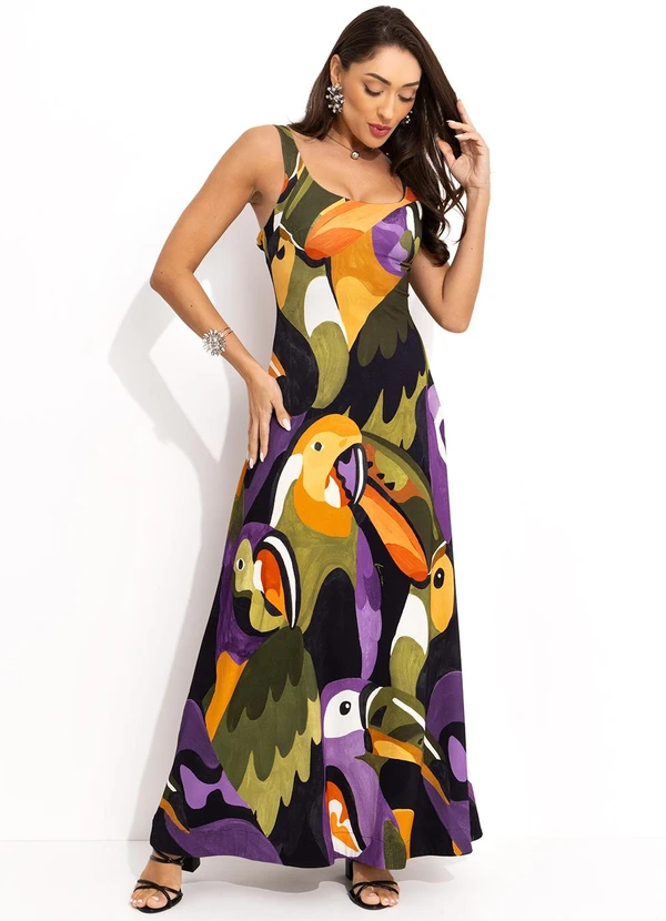 Farm - Vestido Languido Voo Doce Preto