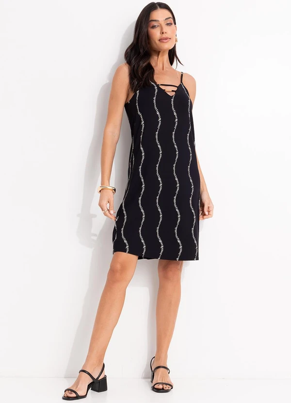 Quintess - Vestido Listra Renovada em Malha de Viscose 3