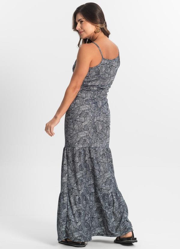 Select - Vestido Longo Feminino Transpassado Cinza 2