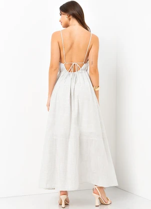 Mob - Vestido Longo Frente Única Branco - MOB