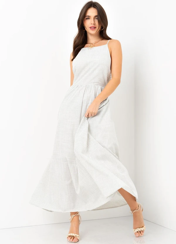 Mob - Vestido Longo Frente Única Branco 3