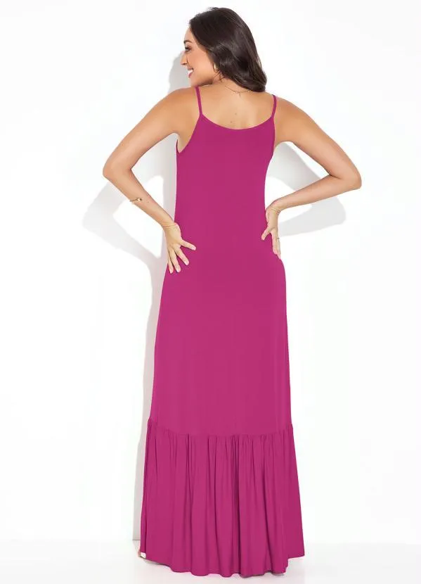 Rovitex - Vestido Magenta em Malha de Viscose 2
