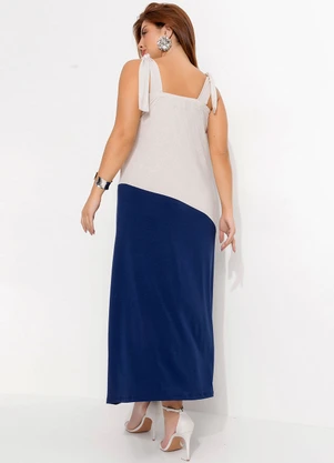 Quintess - Vestido Off White em Malha de Viscose - QUINTESS
