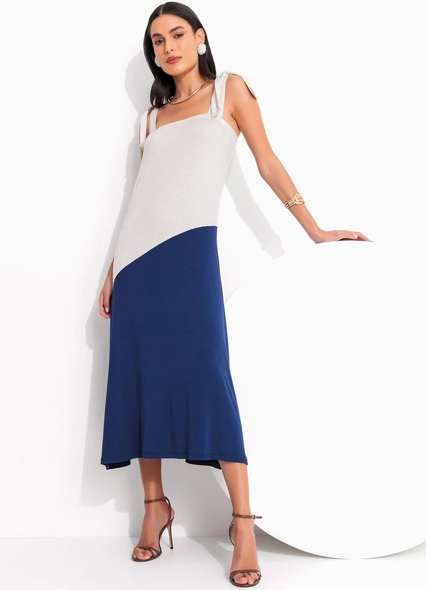 Quintess - Vestido Off White em Malha de Viscose 3