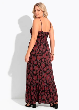 Quintess - Vestido Paisley Terroso em Malha Fria - QUINTESS