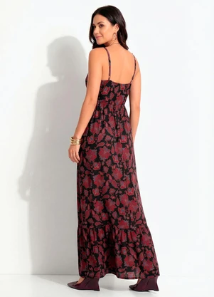 Quintess - Vestido Paisley Terroso em Malha Fria - QUINTESS