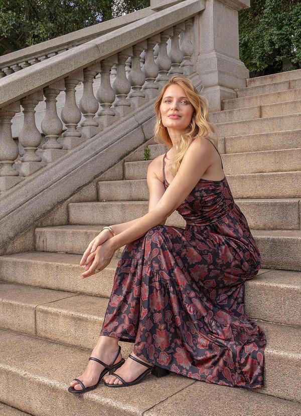 Vestido (Paisley Terroso) em Malha Fria