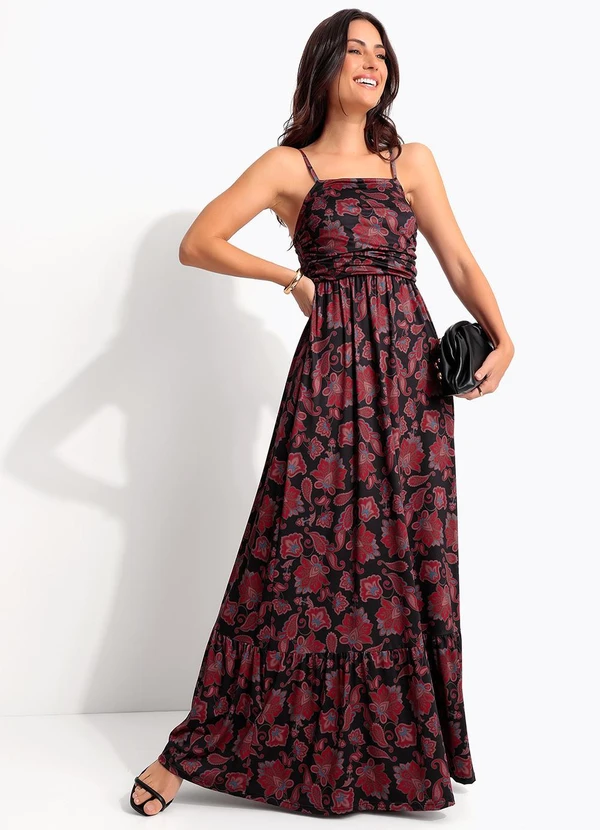 Quintess - Vestido Paisley Terroso em Malha Fria 11