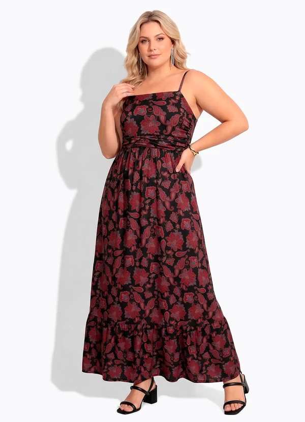 Quintess - Vestido Paisley Terroso em Malha Fria 2