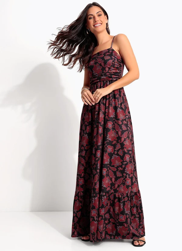 Quintess - Vestido Paisley Terroso em Malha Fria 10