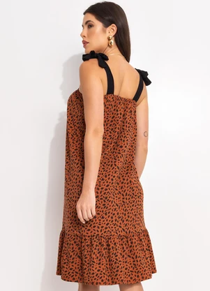Quintess - Vestido Pinceladas em Malha de Viscose - QUINTESS
