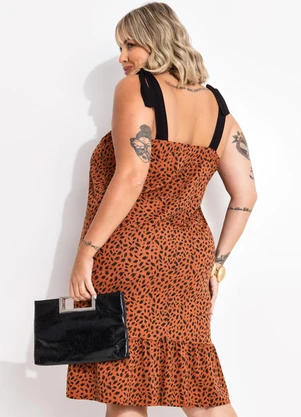 Quintess - Vestido Pinceladas em Malha de Viscose - QUINTESS
