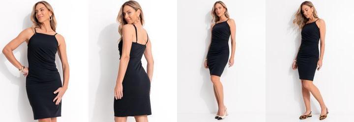 Vestido Preto em Malha Crepe Vestido Preto em Malha Crepe