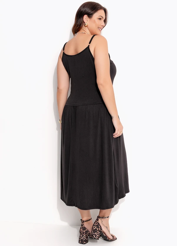 Quintess - Vestido Preto em Malha Suede 7