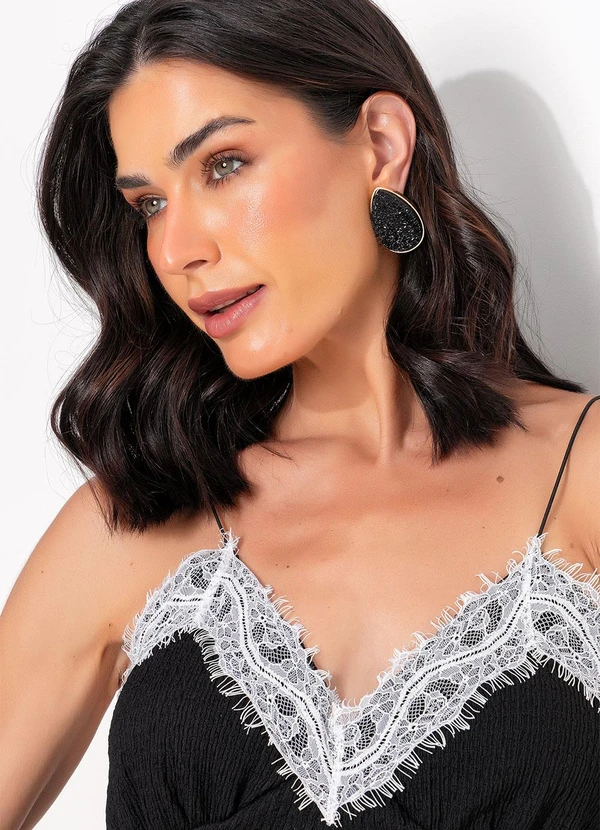 Quintess - Vestido Preto em Malha Texturizada 6