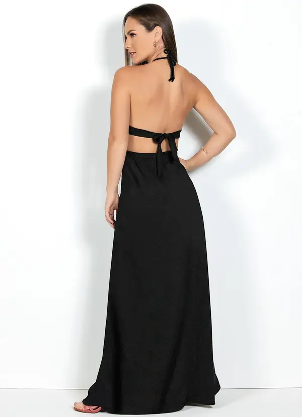 Moda Pop - Vestido Preto em Malha 2