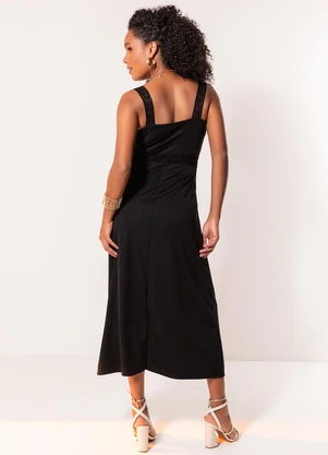 Moda Pop - Vestido Preto em Malha - MODA POP