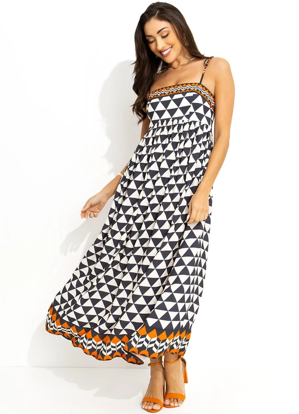 Farm - Vestido Tambaqui Grafico Preto 3