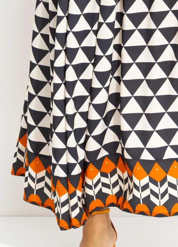 Farm - Vestido Tambaqui Grafico Preto 7