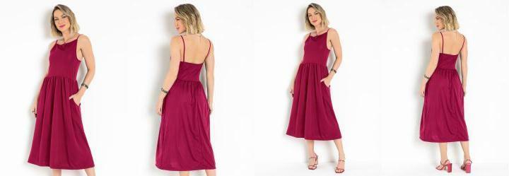 Vestido Vermelho em Malha