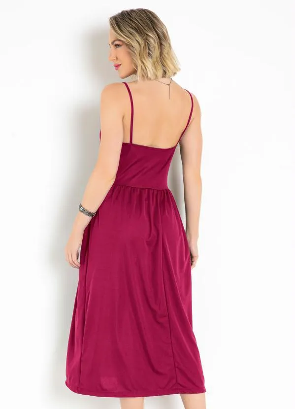 Moda Pop - Vestido Vermelho em Malha 2