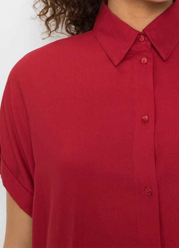 bonprix - Vestido Vermelho em Viscose Plana 3