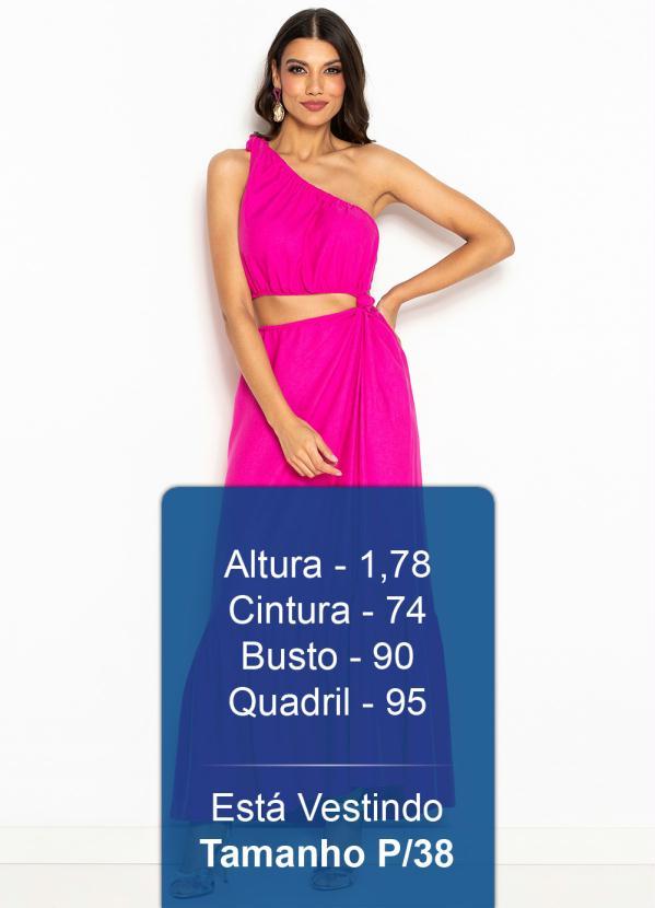 Farm Vestido Cropped de Linho Ombro Só Rosa