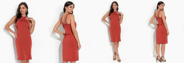Vestido Ferrugem em Poliflex