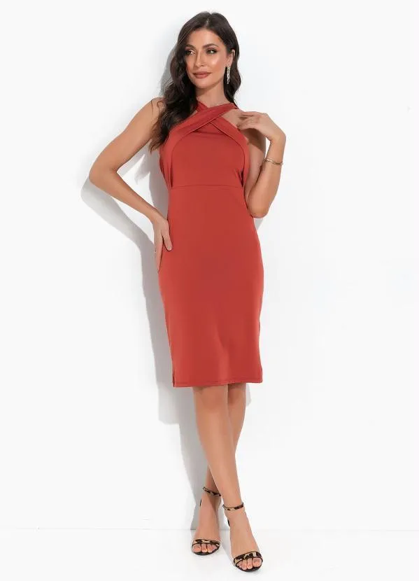 Moda Pop - Vestido Ferrugem em Poliflex 3