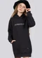 Soft Bonni - Blusão Infantil Menina Oversized Moletom Preto - variação: Preto