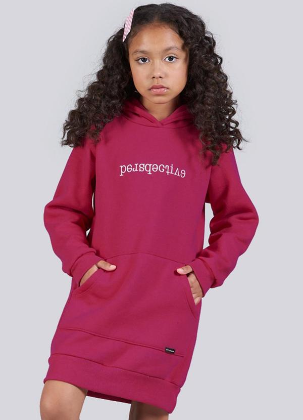 Soft Bonni - Blusão Infantil Menina Oversized Moletom Rosa