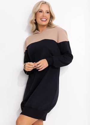 Bimini - Vestido Bicolor em Moletom - BIMINI