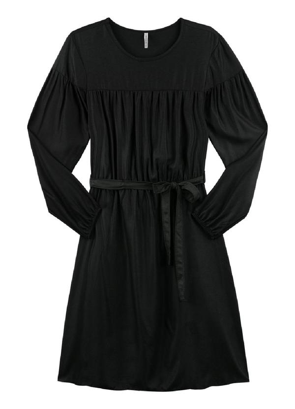 Rezzato - Vestido Curto com Amarração Feminino Preto
