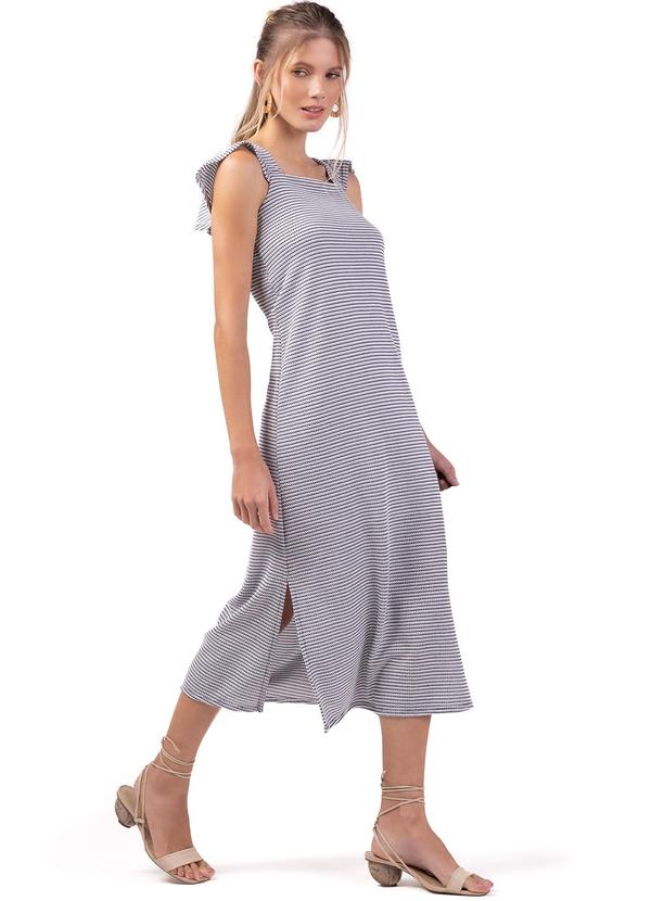 Marialícia - Vestido Feminino Adulto Azul