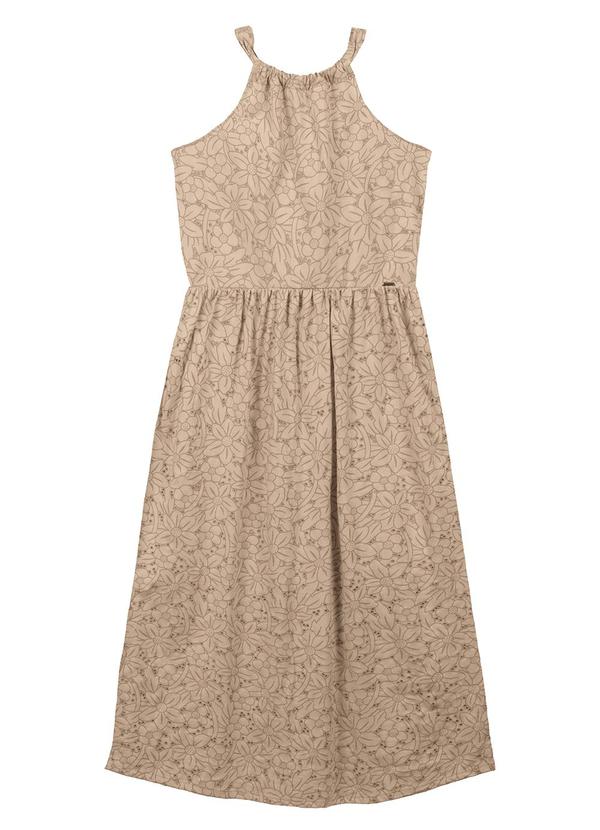 Marialícia - Vestido Feminino Adulto Bege