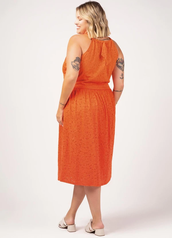 Marialícia - Vestido Feminino Adulto Laranja 1